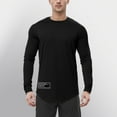 thumbnail image 2 of Zshosam Men's Heavy Weight Long Sleeve Thermal Shirt Crew Neck Top(Black,XXL), 2 of 7