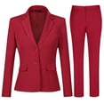 thumbnail image 1 of Female Professional Formal Solid Color Suit Two Button Notched Lapel Suit (blazer And Pants) High quality, 1 of 1