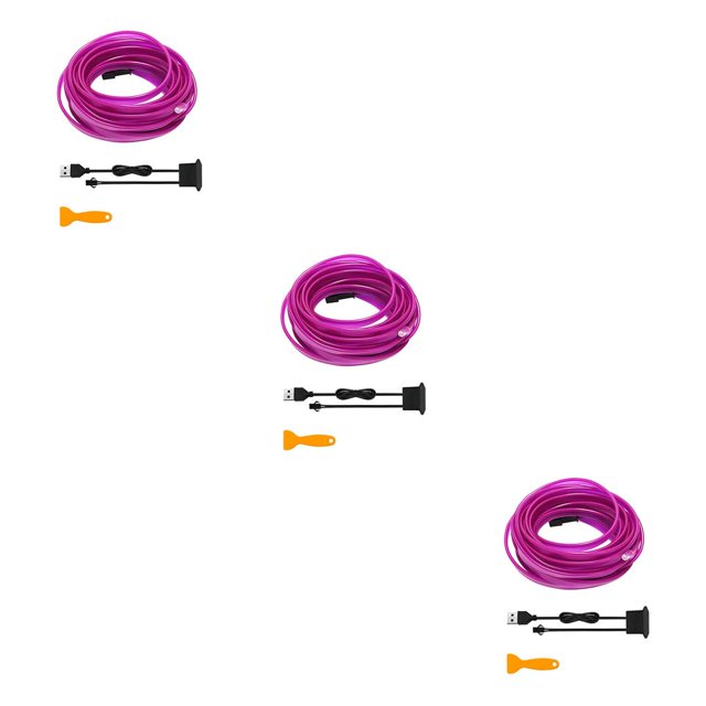 Sidaley Tira de luz automotriz de plástico, LED portátil, Interior, impermeable, interfaz USB Universal, fuente, lámpara de ambiente, Type1 NO1