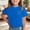 Dark Blue, variant on Babcutegg Solid Color Casual Short Sleeve Top With Subtle Rhinestone Accents And Minimalist Print For Kids Army Green Size 12