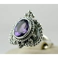 thumbnail image 5 of Navya Craft Amethyst Oval 925 Sterling Silver Handmade Women Statement Ring Purple Gemstone Ring Size 13.5, 5 of 5