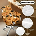 thumbnail image 5 of ZIATUBLES Pumpkin Ghost Spider Print Polyester Curved Back Dining Chair Covers Stretchable Swivel Vanity Desk Chairs Slipcover with Arms Soft Leisure Armchair Protector Halloween Decor, 5 of 7