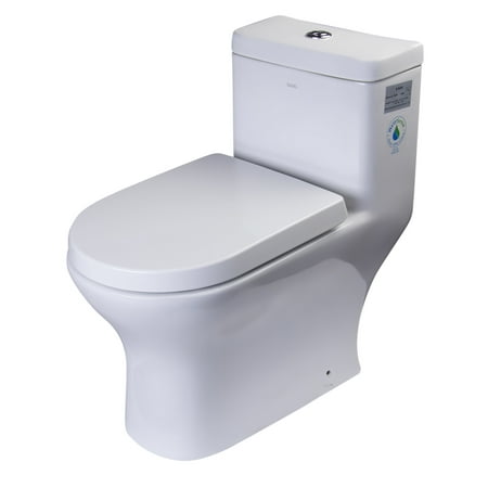 EAGO TB353 DUAL FLUSH ONE PIECE ECO-FRIENDLY HIGH EFFICIENCY LOW FLUSH CERAMIC (Best Low Flush Toilets 2019)