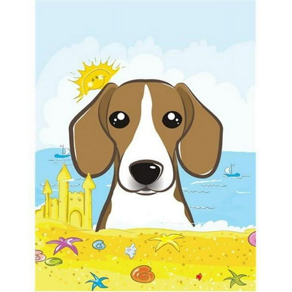 Beagle Summer Beach Flag Garden