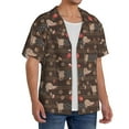 thumbnail image 2 of Sikiie Dachshund Dog Puppy Men's Wrinkle Free Untucked Cuban Shirt Business Casual Button Down Shirts Short Sleeve ShirtX-Large, 2 of 5