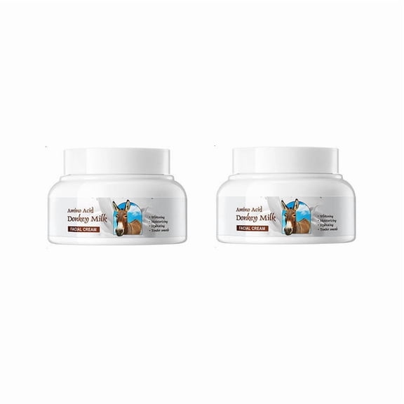 HWRETIE Donkey Milk Brightening Cream,Hydrating and Firming Skincare for Soft Smooth Skin,Anti-Wrinkle Compact Cream