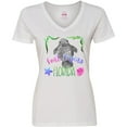 thumbnail image 3 of Inktastic Fort Myers Florida Cute Swimming Manatee Women's V-Neck T-Shirt, 3 of 5