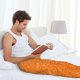 thumbnail image 5 of Balery Orange Glitter2 Pantalones de pijama para hombre, pijama ultraligero, pantalón de descanso-Medium, 5 of 6