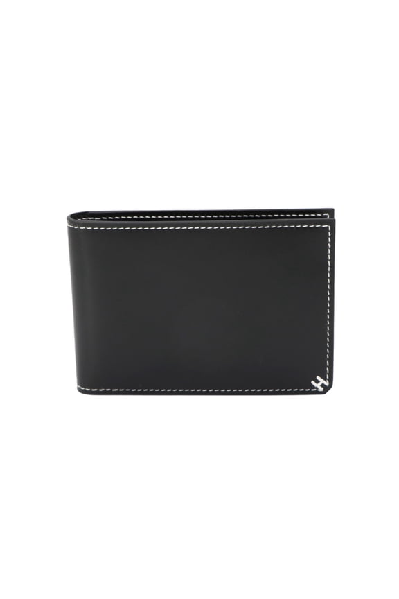 Pre-Owned Hermes H Sellier Horizontal Business Card Holder/Card Case, Box Calf Leather, Black,...