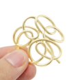 thumbnail image 4 of Unique Bargains 1 Pc Ponytail Buckle Hair Clip Round Lines Hair Ponytail Cuff for Women Matte Gold Tone, 4 of 5