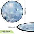 thumbnail image 3 of GZHJMY Snowflakes Flowers Blue Christmas Tree Mat, Round Christmas Tree Stand Mat Decoration for Holiday Party Home Christmas Day Ornaments Floor Door, 28.3", 3 of 6