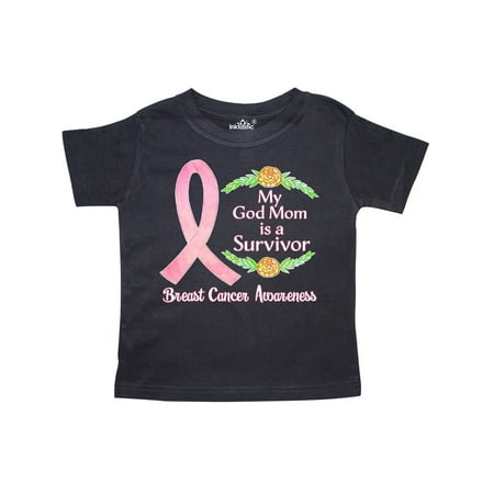 

Inktastic My God Mom is a Survivor Breast Cancer Awareness Gift Toddler Boy or Toddler Girl T-Shirt