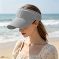 thumbnail image 5 of Ponytail Visor Hat for Women | Wide Brim Sun Protection Cap | Breathable Open Top, Quick Drying Fabric, Sweat Absorbent Band, Adjustable Fit, Summer Beach Activewear, 5 of 7