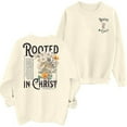 thumbnail image 4 of Fiaer Women Christian Sweatshirt Floral Graphic Plus Size Pullover Crew Neck Long Sleeve Baggy Trendy Tops Beige S, 4 of 4