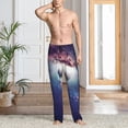 thumbnail image 2 of Fuzoiu Planets Stars And Galaxies Print Men's Pajama Pants,Lounge Pants for Men,Lounge PJ Bottoms,Sleepwear Pants with Drawstring Pockets -Medium, 2 of 6