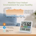 thumbnail image 4 of Termómetro/higrómetro digital portátil de alta precisión, temperatura e higrómetro para control de temperatura ambiente, control del aire ambiente, monitoreo del clima, 4 of 5