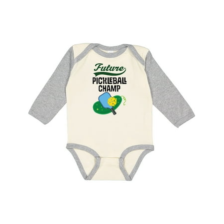 

Inktastic Future Pickleball Champ Gift Baby Boy or Baby Girl Long Sleeve Bodysuit
