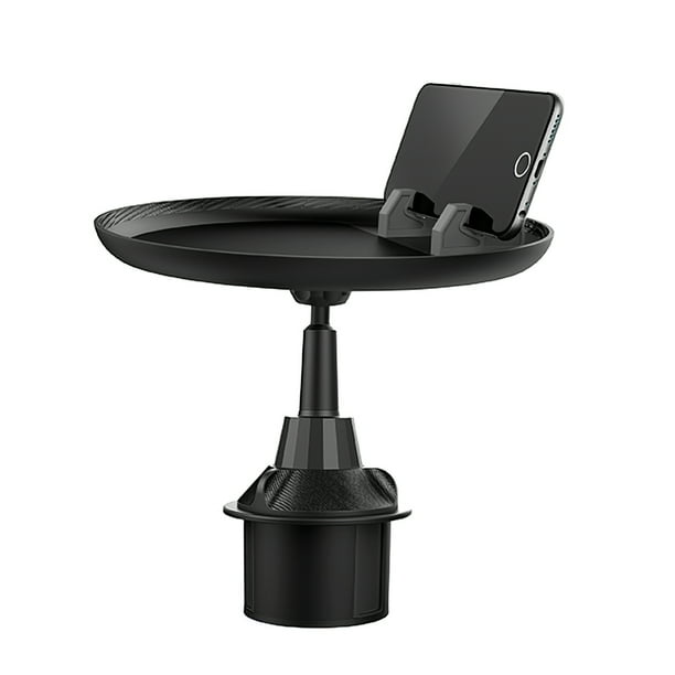 Portavasos Para Automóvil, Giratorio Negro, Multifuncional Con Placa De 21 Cm, Soporte Para Teléfono, Bandeja De Comida Para Automóvil, Mesa De Almacenamiento Cateissary EL014398-01
