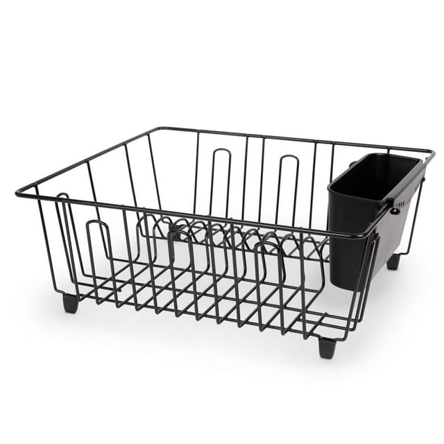 Mainstays Small Chrome Wire Dish Rack - White