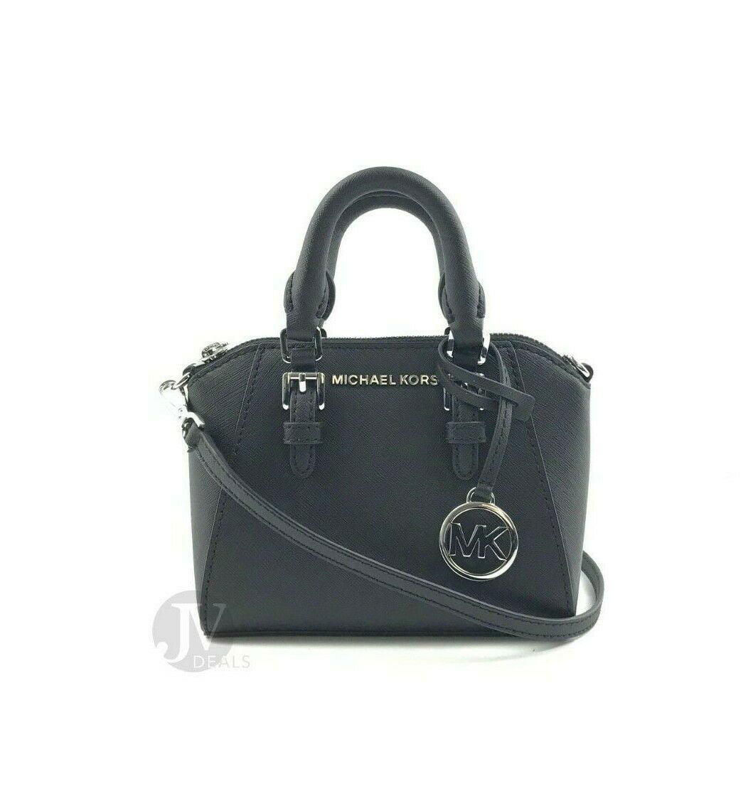 Michael Kors Giftables Ciara Extra Small Mini Crossbody Bag Satchel Handbag (Black) - Walmart ...