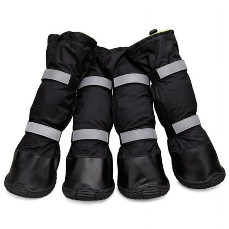 Nvzi -b Outdoor Dog Boots Winter Dog Shoes Nonslip for Snow RainBlack S  4pcs