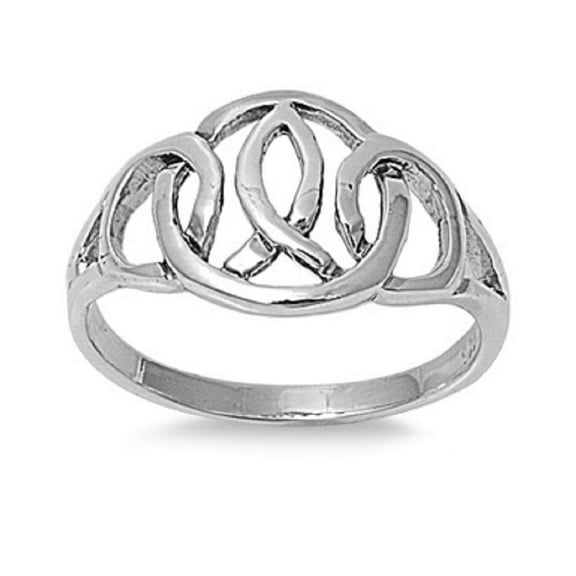925 Sterling Silver Wicca Pagan Conception Ring Size 7