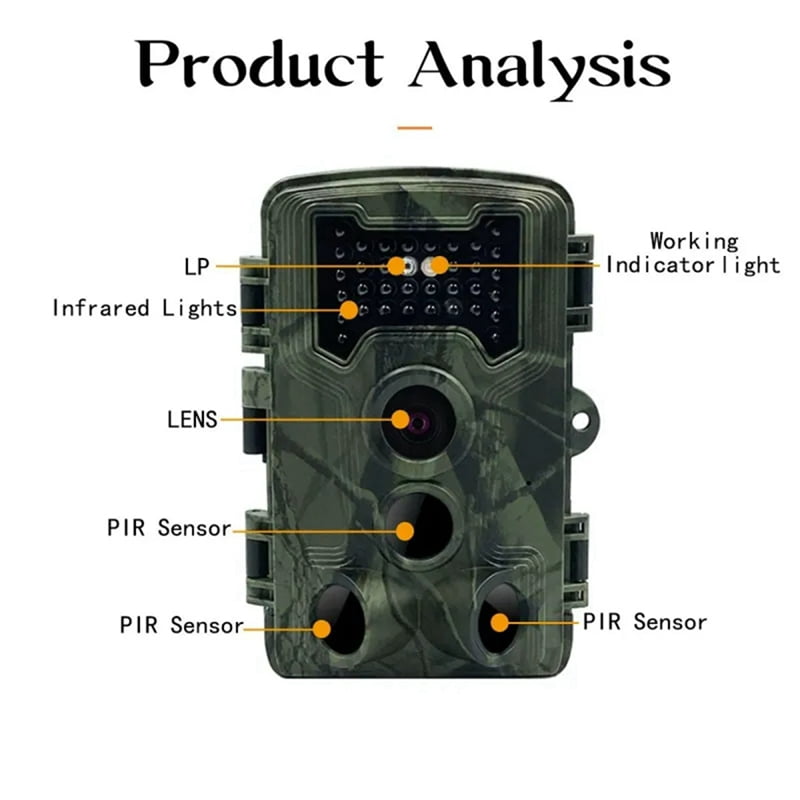 Hunting Trail Camera Night Vision Wildlife Camera with Motion Activated Outdoor Trail Camera Wildlife