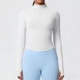 thumbnail image 7 of FNFYFH Women's Cropped Running Workout Jackets Zip Up Slim Fit Yoga Jacket Quick Dry Athletic Tops with Thumb Holes, 7 of 7