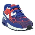 thumbnail image 2 of Nike Air Max 90 Premium Mesh (TD) Toddler's Shoes Deep Royal Blue/White/Light Crimson/Black 724884-401 (7 M US), 2 of 6