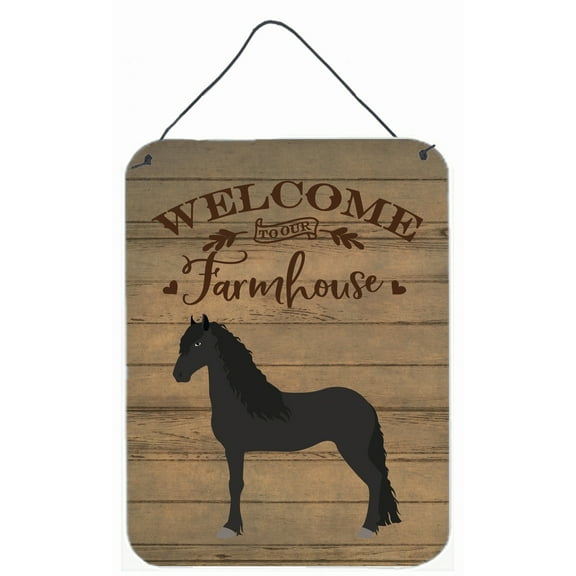 Carolines Treasures Friesian Horse Welcome Door Hanging Prints wall-decor, Multicolor