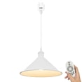 thumbnail image 1 of FSLiving TX Control Smart LED Dimmable Bulbs J-Type Track Light Pendants Restaurant Modern White Shade Cone Shape, Ceramic Socket Juno Track Mounted for Kitchen Island Bar Counter, 1 Light, 1 of 9