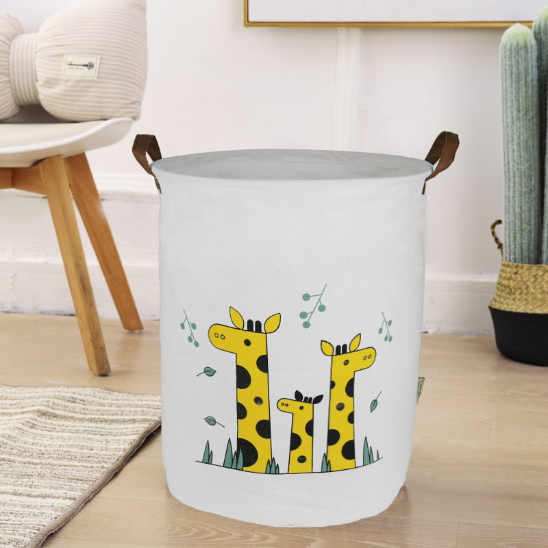 HUNRUNG Easter Gift Basket Large Laundry Hamper,Cartoon Organizer Bin for Baby Nursery,Toys,Laundry,Baby Clothing,Gift Baskets Blue Deer