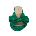 thumbnail image 6 of BLISSFUL STEP Valentine's Women's Shoes Bow Chunky Heel Slip on Slide Sandals Green 9.5, 6 of 7