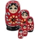 thumbnail image 1 of 1 juego de 5 muñecas rusas anidadas elegantes Matryoshka de madera apilables para niños, 1 of 7