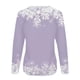 thumbnail image 5 of Pntutb Mujer Otoño e Invierno Impreso Camiseta Suelta Manga Larga Blusa Cuello Redondo Casual tops Pntutb Pntutb-2602, 5 of 6