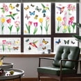 thumbnail image 3 of Glass Window Sticker Printed Tulip,8 Sheets 83 Pcs Butterfly Tulip Flower Window Decals Watercolor Stickers for Glass Windows Home Classroom Office  C, 3 of 4