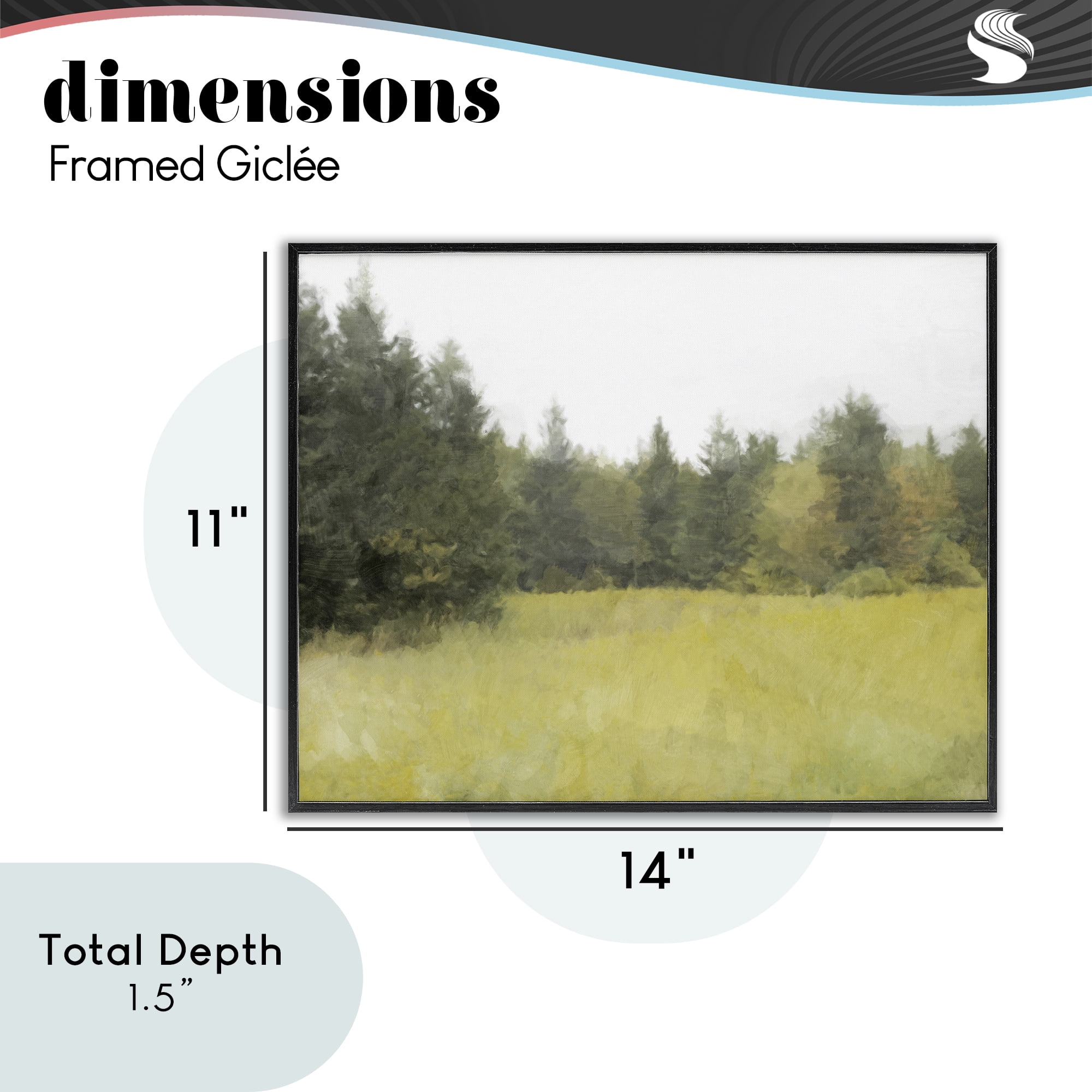Stupell Industries The Forest's Vast Clearing Black Framed Giclee Art, design by Kim Curinga