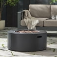 thumbnail image 6 of 32" Patio 40,000 BTU Round Iron Propane Fire Pit, Dark Grey (Tank Cover not Included), 6 of 15