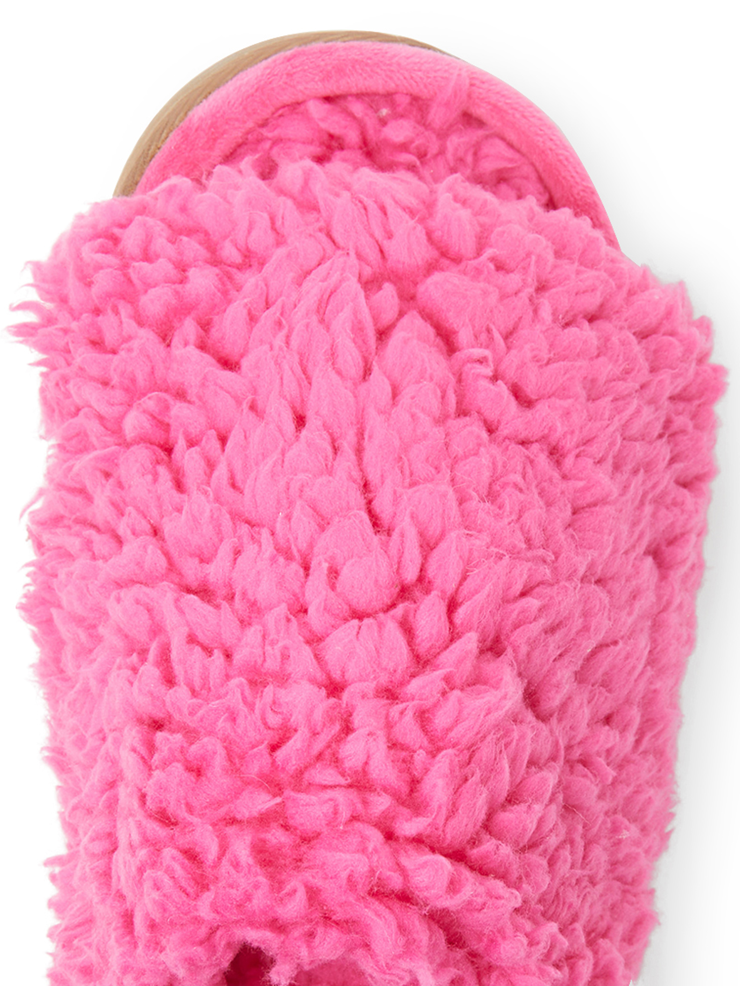 Dearfoams Cozy Comfort Women's Teddy Pile Open Toe Scuff Slippers