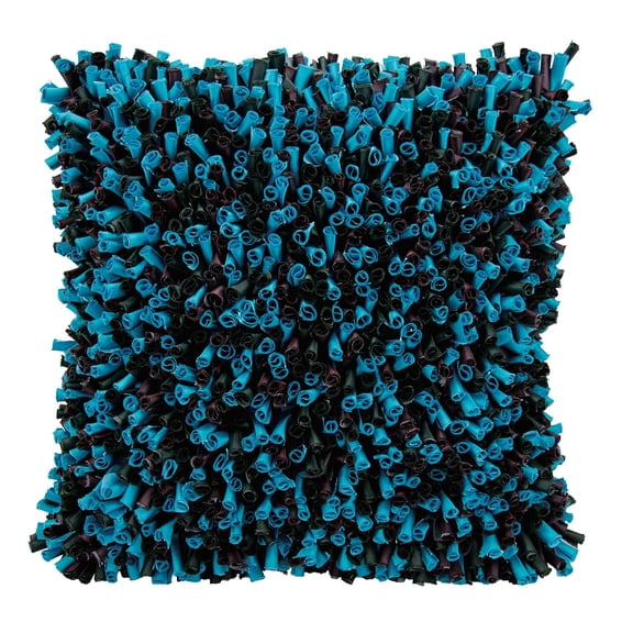 Nourison Lifestyles Rolled Silk Teal Decorative Pillow