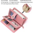 thumbnail image 3 of LAICAIW Women's Wallet Genuine Leather RFID Blocking Large Capacity Trifold Ladies Wallet, QA-Light Pink, 3 of 6