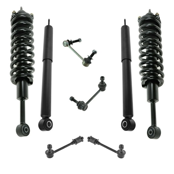 TRQ Front Rear Strut Shock Absorber Sway Bar End Link Suspension Kit Set 8pc PSA85303
