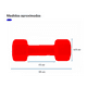thumbnail image 2 of Par Mancuernas  Bloosom Ejercicio 1 Kg Cubierta Neopreno Entrenamient Color Rojo, 2 of 4