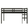 thumbnail image 6 of Miniyam Twin Loft Bed for Kids, Solid Wood Frame with Ladder and Guardrails, Space-Saving Design, Black, 6 of 7