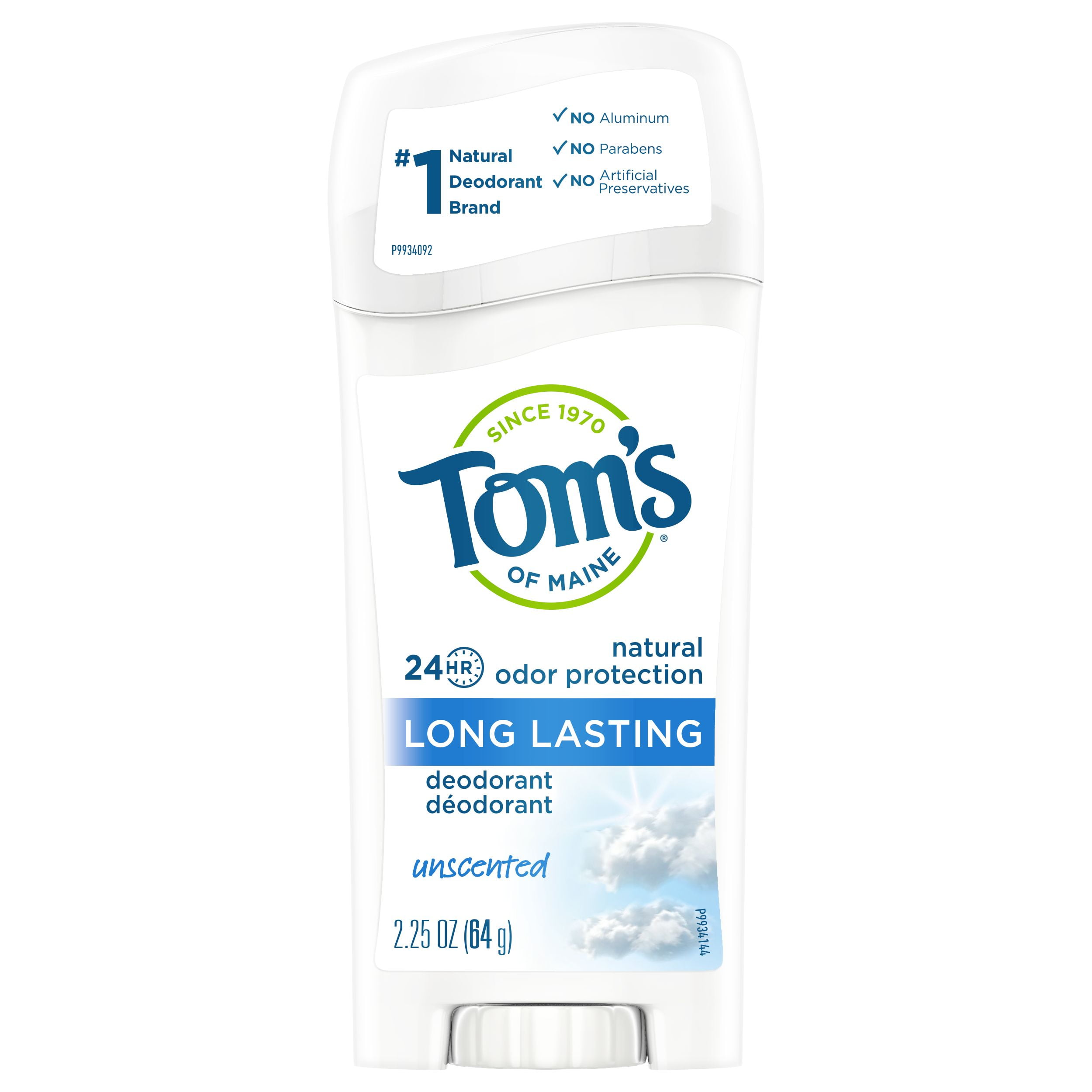 Tom's® of Maine Long Lasting Unscented Deodorant 2.25 oz. Stick