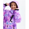 thumbnail image 5 of GEMYSE Girls' Waterproof Ski Jacket Windproof Winter Coat with Fleece Lining and Hood(Watercolor Purple,8), 5 of 5