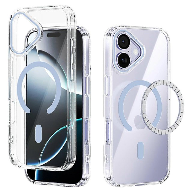 ABEEL For iPhone 17 Case Compatible with MagSafe Anti Scratch Clear TPU PC Phone Back Cover - Baby B