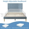 thumbnail image 6 of uhomepro Blue Full Bed Frame for Adults Kids, Modern Fabric Upholstered Platform Bed Frame with Headboard, Full Size Bed Frame Bedroom Furniture with Wood Slats Support, No Box Spring Needed, 6 of 13