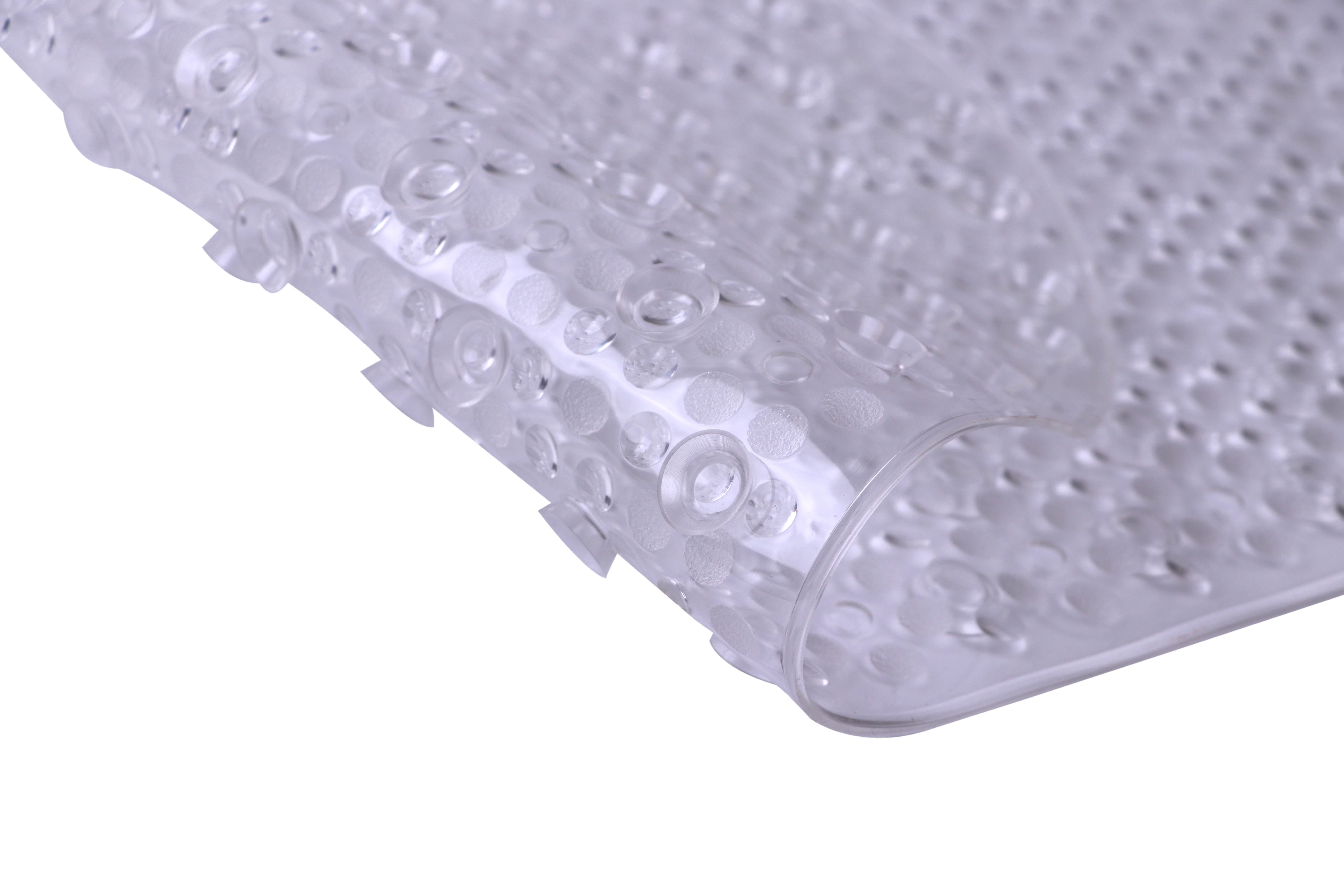 (3 pack) Mainstays Oval Bubble Bath Vinyl Tub Mat, Clear, 16" x 27"