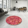 thumbnail image 3 of Ahgly Company Indoor Square Patterned Crimson Red Area Rugs, 5' Square, 3 of 6
